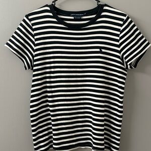 Ralph Lauren Sport Black and White Striped Top